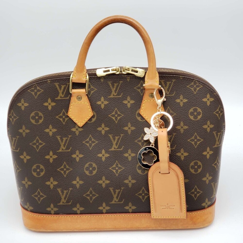 Louis Vuitton Monogram Key & Card Holder Accented with Tan Leather
